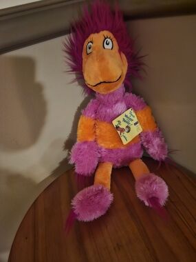 Kohl's Pink and Orange Fuzzy Cartoon Bird Plush
